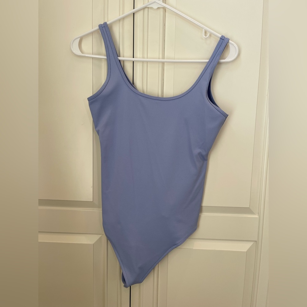 Abercrombie & Fitch Soft A&F Ribbed Blue Bodysuit – Size M